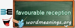WordMeaning blackboard for favourable reception